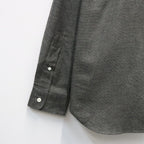 Micro Plaid Open Collar Shirt #Grey [SD26F-SH02]