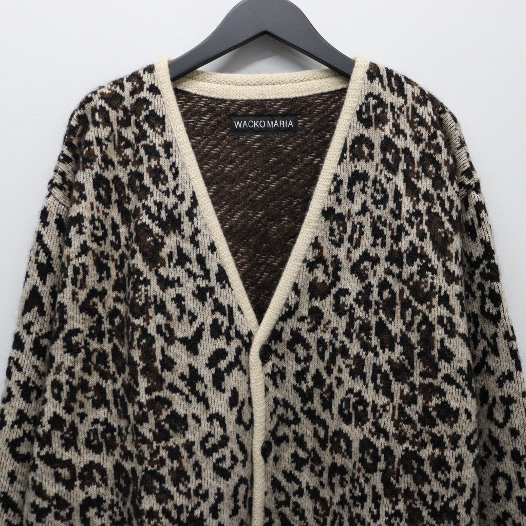 LEOPARD MOHAIR CARDIGAN #IVORY [25FW-WMK-KN08]