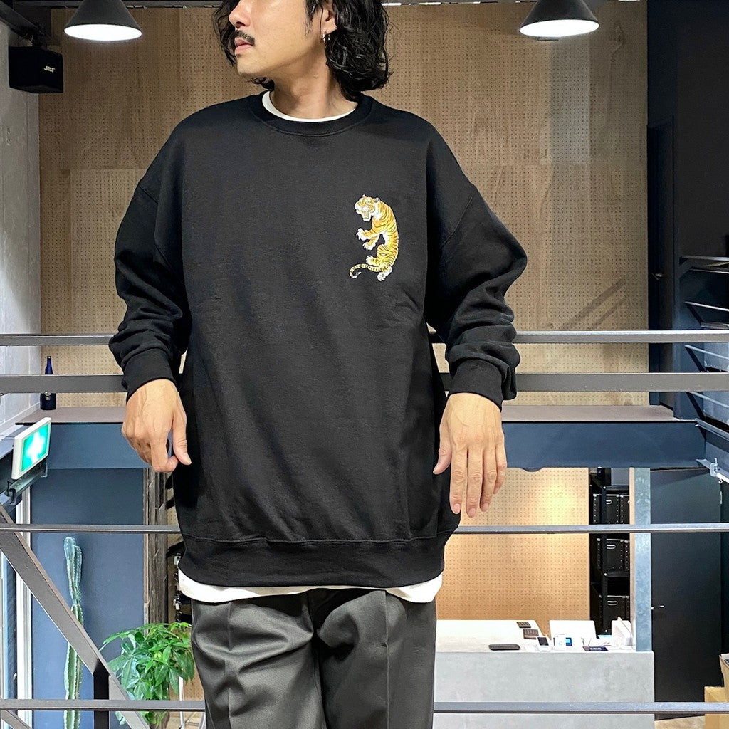 TIM LEHI | CREW NECK SWEAT SHIRT (TYPE-2) #BLACK [24FW-WMC-SS19]