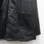 PLEATHER COAT #BLACK [LC8119]