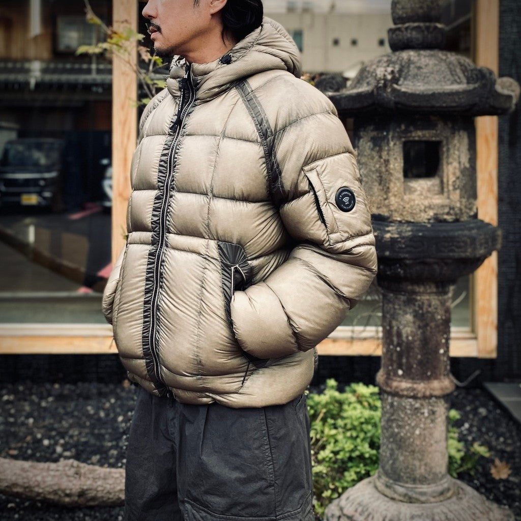 D.D. SHELL HOODED DOWN JACKET #356 FALLEN ROCK [21CMOW702A -26FWM]