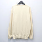 COTTON KNIT CREW NECK SWEATER ( TYPE-1 ) #IVORY [26FWE-WMK-KN01]