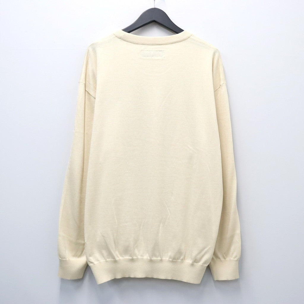 COTTON KNIT CREW NECK SWEATER ( TYPE-1 ) #IVORY [26FWE-WMK-KN01]