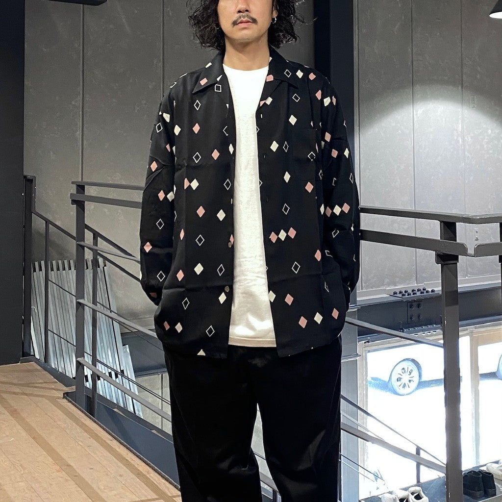 HAWAIIAN SHIRT L/S ( TYPE-3 ) #BLACK [24FW-WMS-HI04]