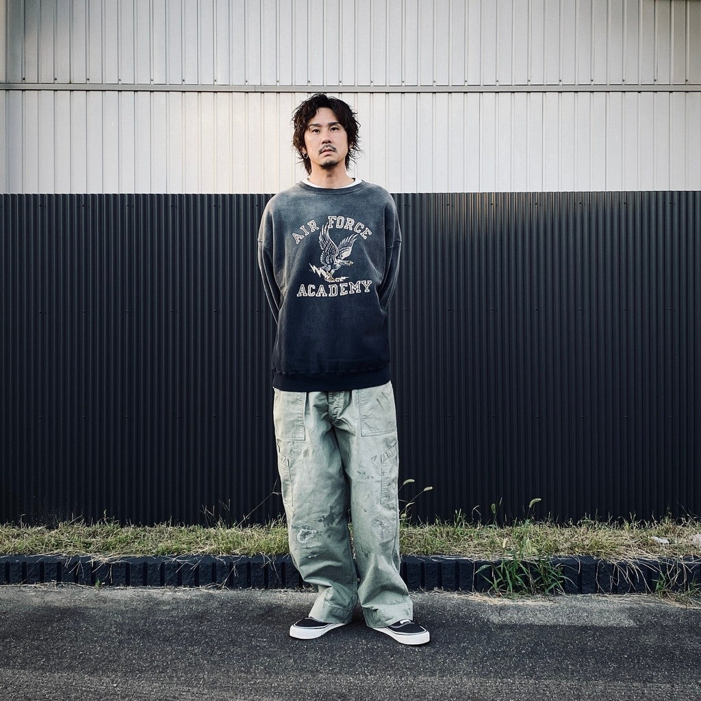 U.S. AIR FORCE EAGLE SWEATSHIRT AGED #AGED BLACK [BW252-UAES]