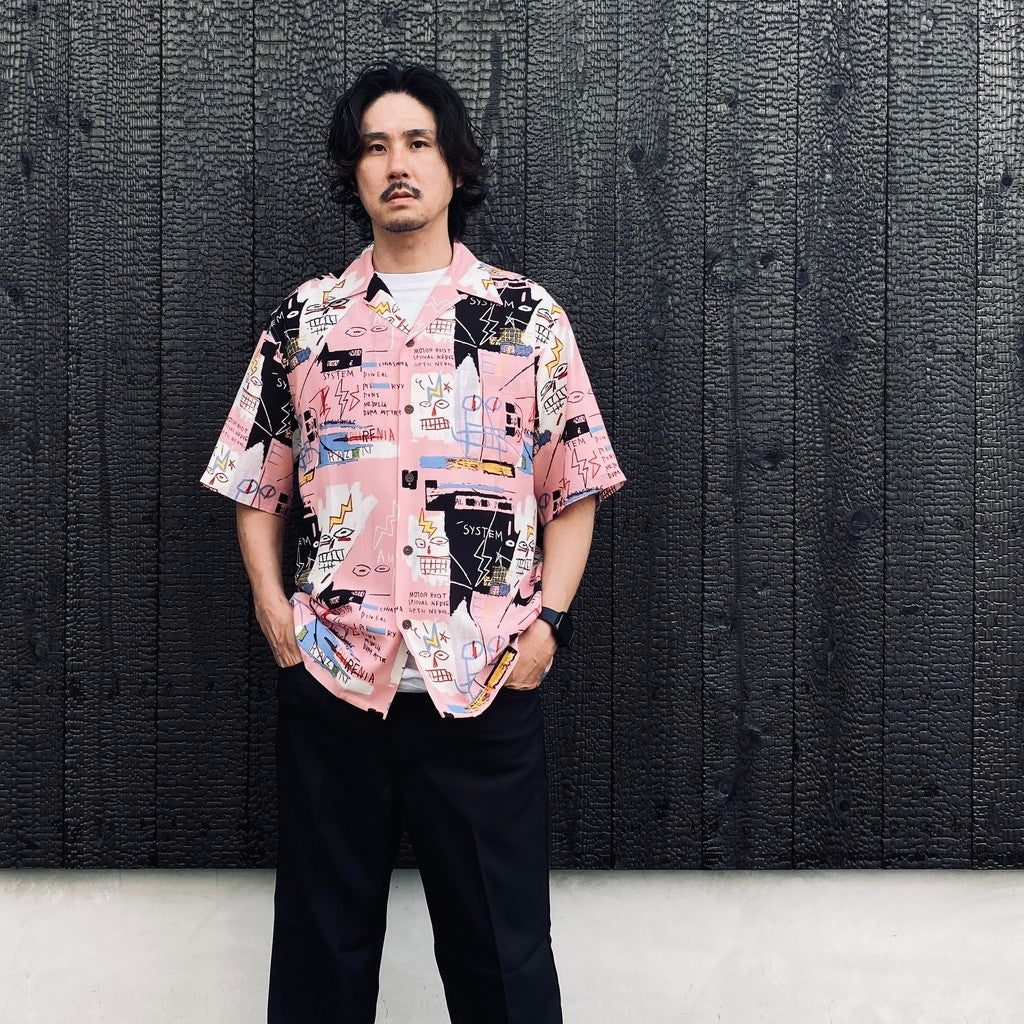 JEAN-MICHEL BASQUIAT | S/S HAWAIIAN SHIRT ( TYPE-3 ) #ONE [BASQUIAT-WM-HI27]