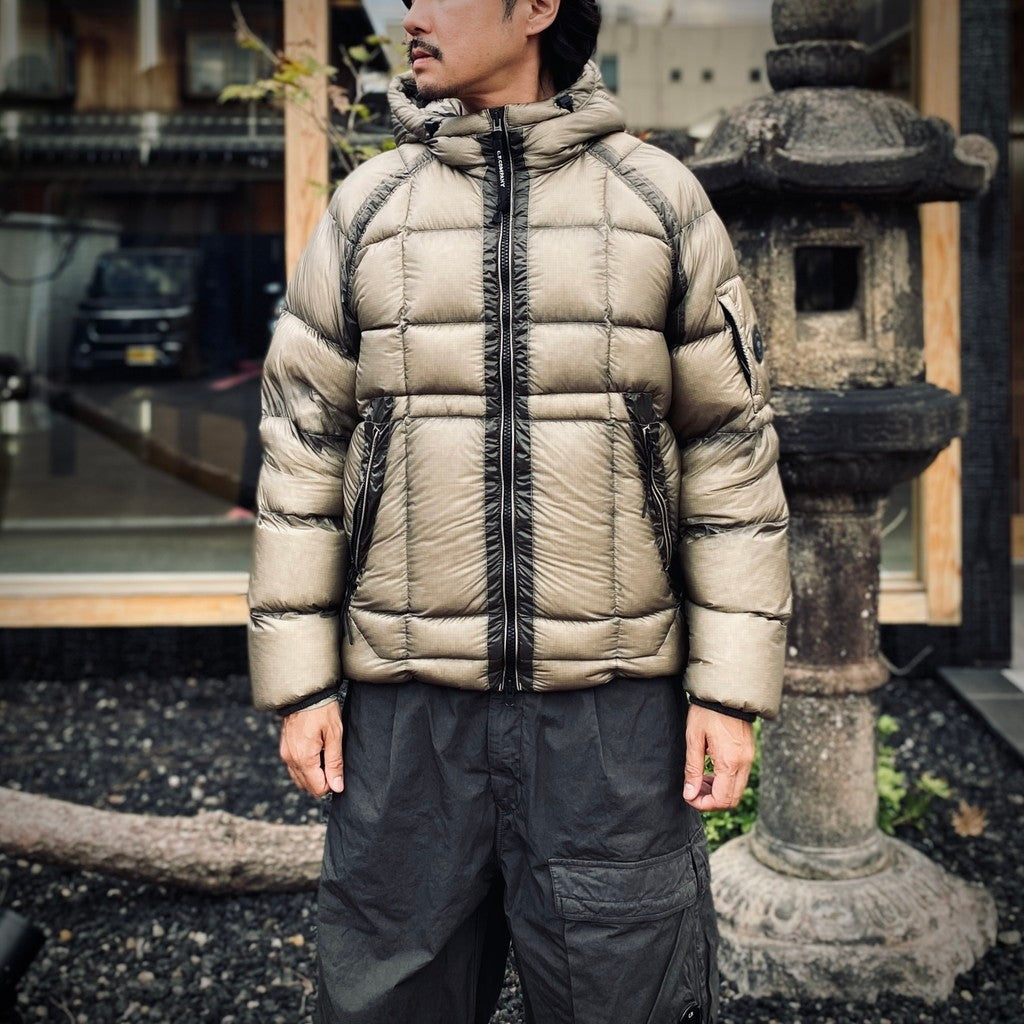 D.D. SHELL HOODED DOWN JACKET #356 FALLEN ROCK [21CMOW702A -26FWM]