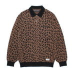 LEOPARD KNIT POLO SHIRT #BROWN [24FW-WMK-KN13]