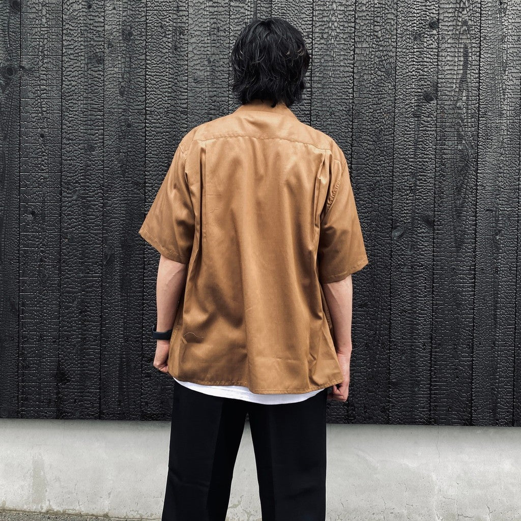 OPEN COLLAR SHIRT S/S ( TYPE-2 ) #BROWN [26SS-WMS-OC19]
