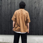 OPEN COLLAR SHIRT S/S ( TYPE-2 ) #BROWN [26SS-WMS-OC19]