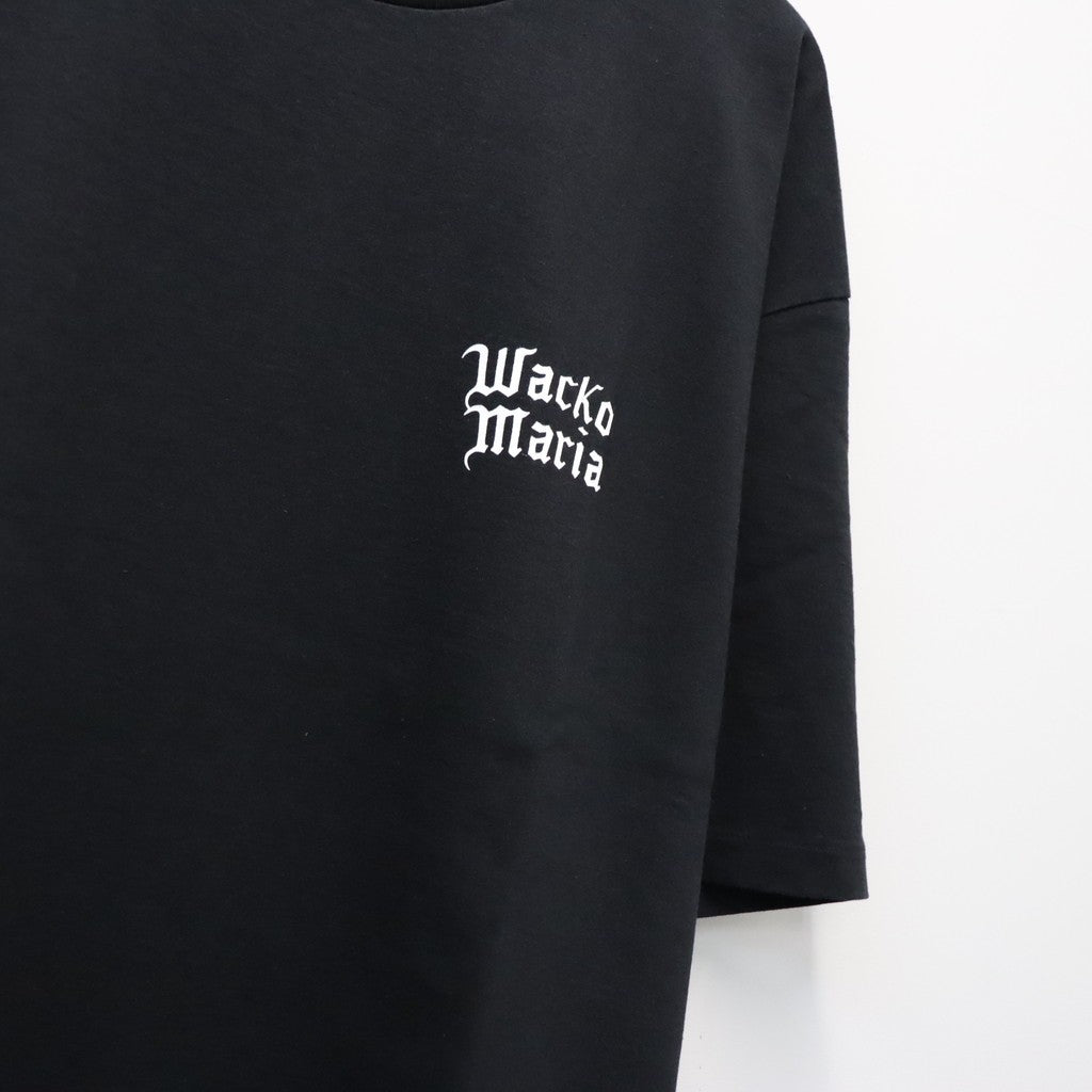 WASHED HEAVY WEIGHT CREW NECK T-SHIRT ( TYPE-1 ) #BLACK/WHITE [26FWE-WMT-WT01]
