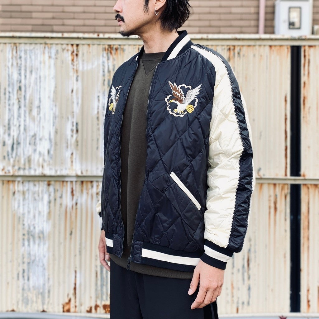 REVERSIBLE 「SKAJAN」 DOWN JACKET #BK×OFF / BK×D.PURPLE [TAION-JK04JS-N1]