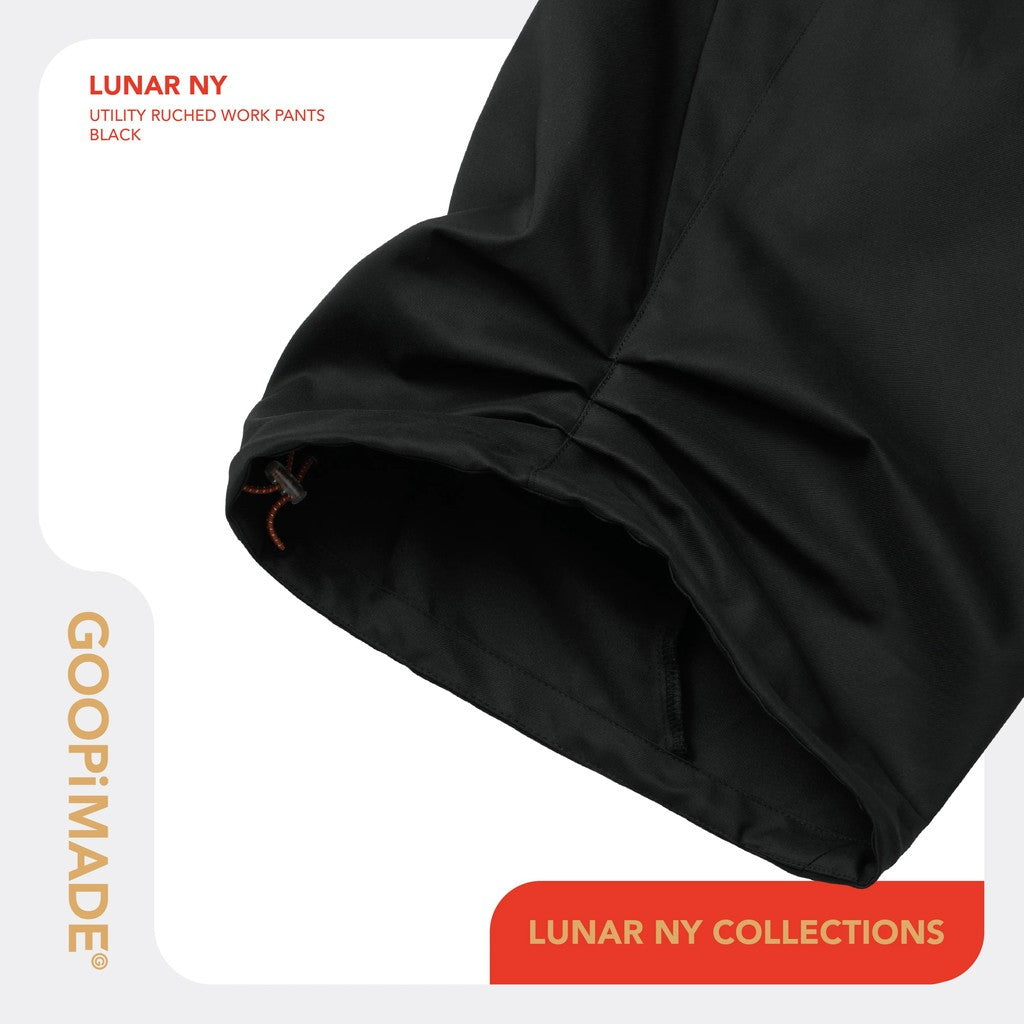 Lunar 26 - Utility Ruched Work Pants #Black [GOOPI-26SS-FEB-01]