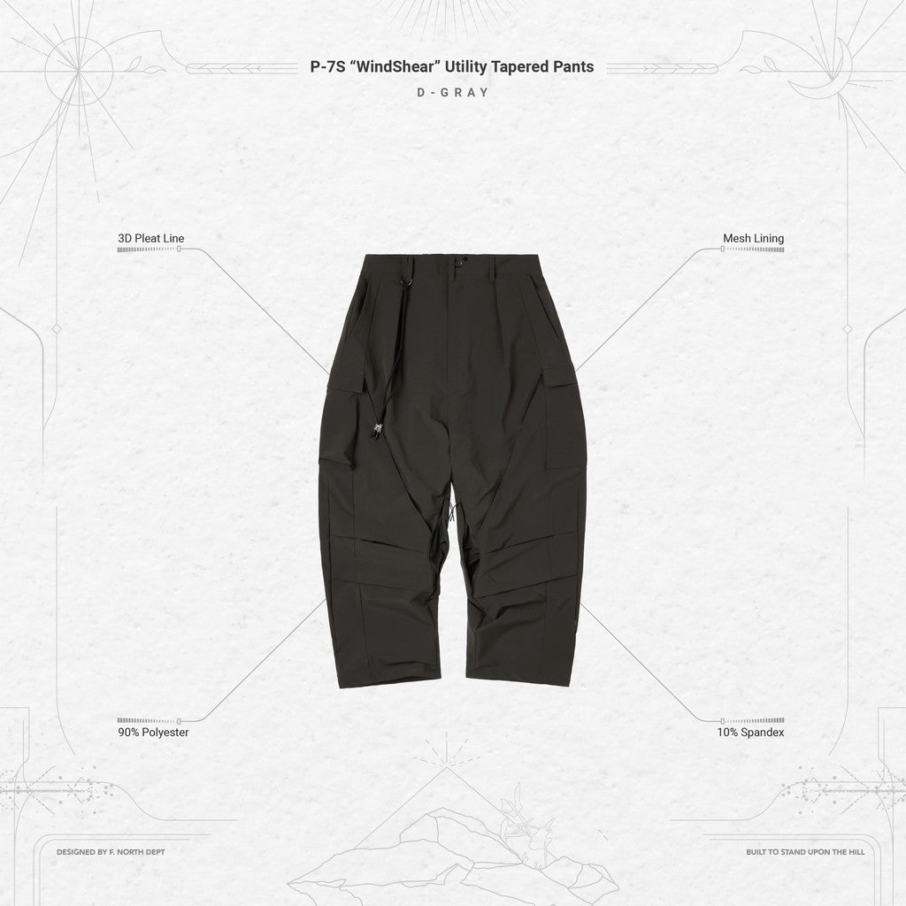 P-7S 「防風剪」實用錐形褲 #D-GRAY [GOOPI-24SS-JUN-01]
