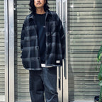 FLEECE SHIRT ( TYPE-1 ) #CHARCOAL [24FW-WMO-BL24]