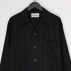 KASURI OPEN COLLAR SHIRT L/S #BLACK [25SSE-WMS-OC03]