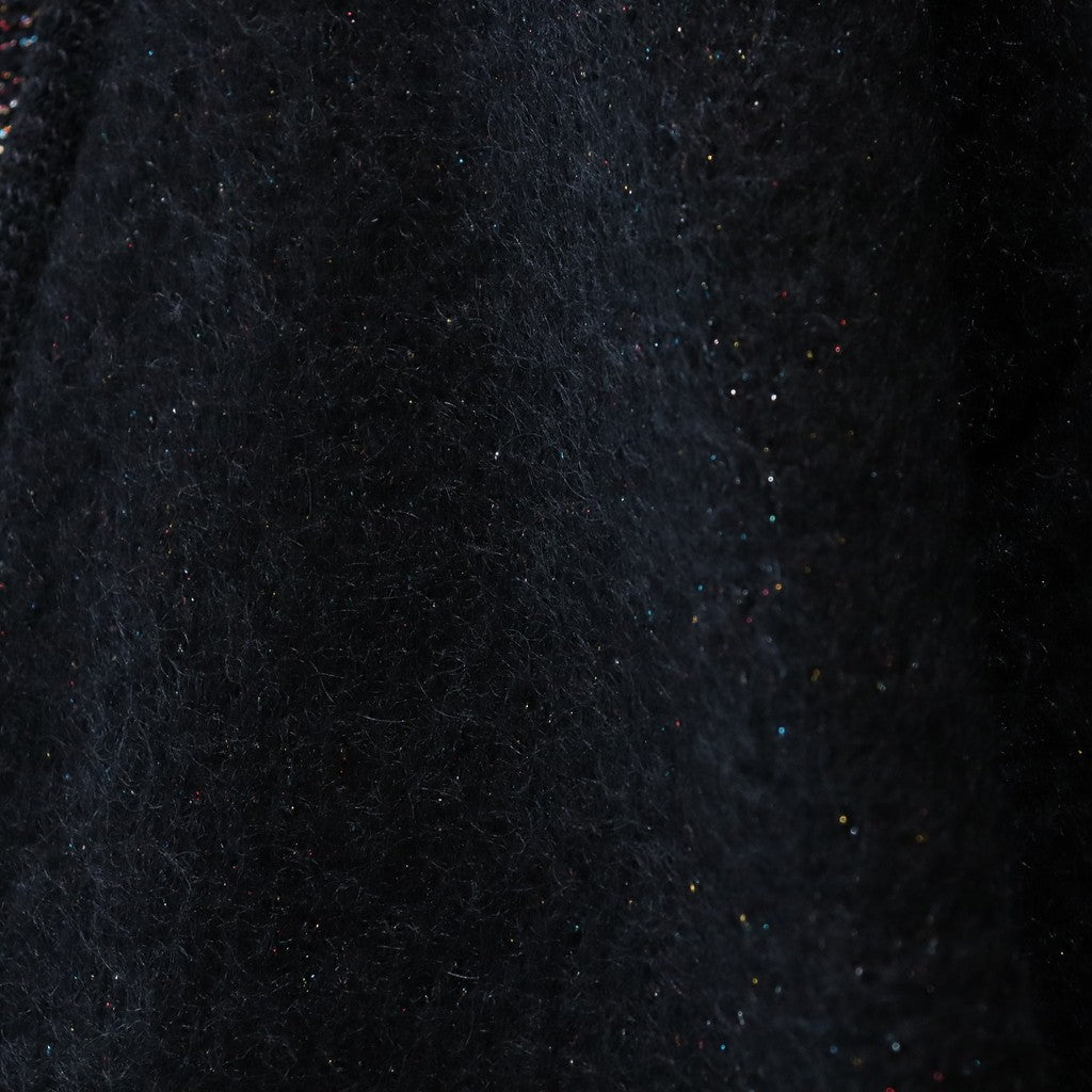 GLITTER MOHAIR CARDIGAN ( TYPE-1 ) #BLACK-RAINBOW [24FW-WMK-KN16]