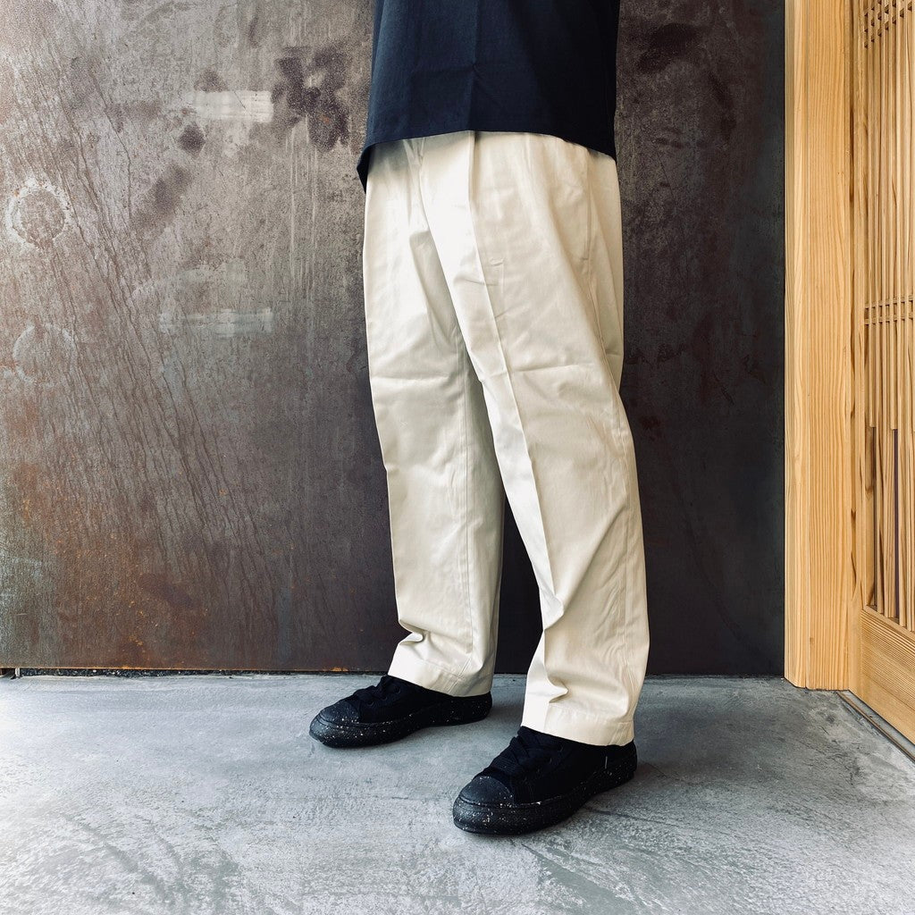 DOUBLE PLEATED CHINO TROUSERS #BEIGE [26SS-WMP-PT12] - cocorozashi
