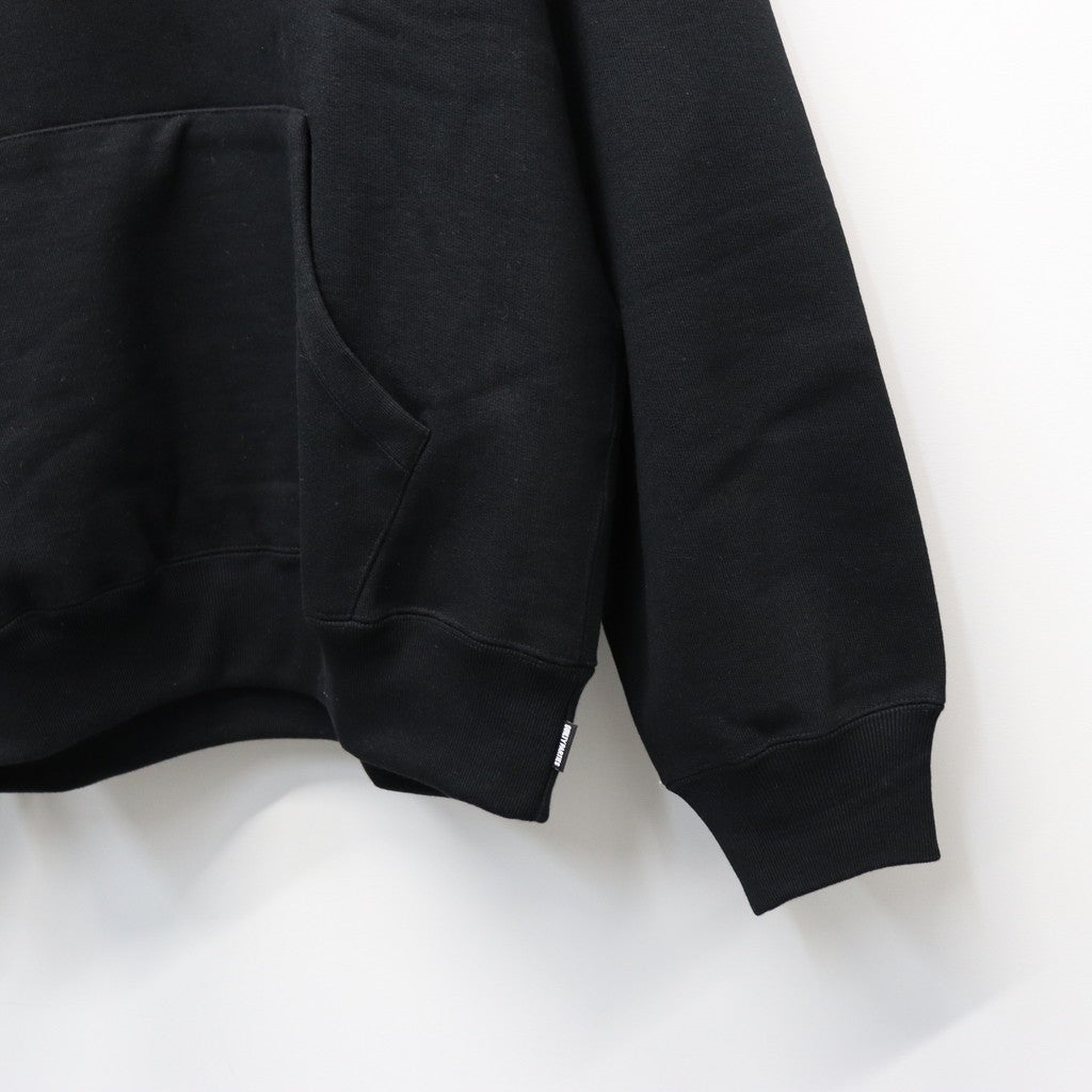 HEAVY WEIGHT PULLOVER HOODED SWEAT SHIRT ( TYPE-2 ) #BLACK [25FW-WMC-SS04]