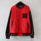 LEATHER VARSITY JACKET -B- ( TYPE-2 ) #RED [24FW-WMO-BL16]