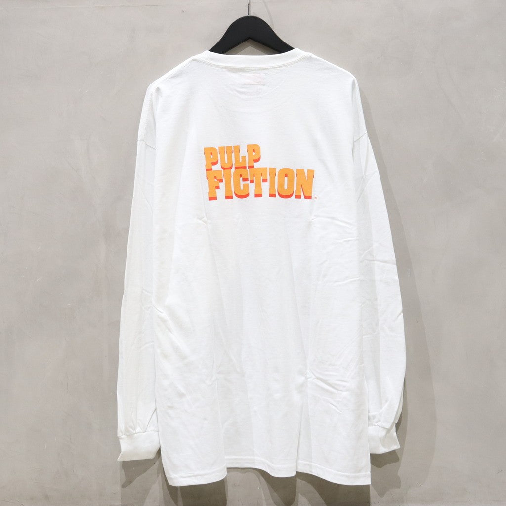 PULP FICTION | CREW NECK LONG SLEEVE T-SHIRT ( TYPE-1 ) #WHITE [PF-WM-LT01]