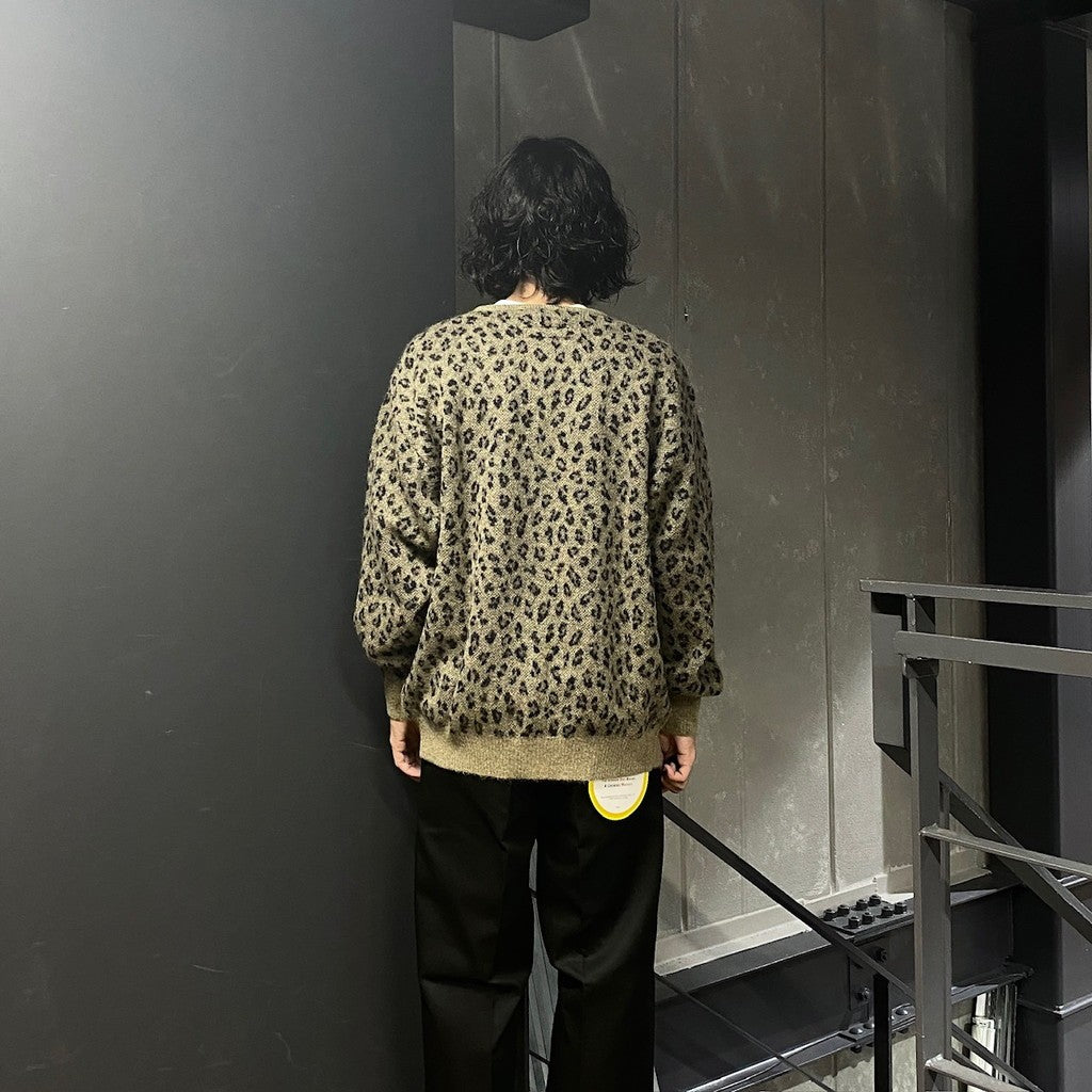 LEOPARD MOHAIR CARDIGAN #BEIGE [24FW-WMK-KN12]