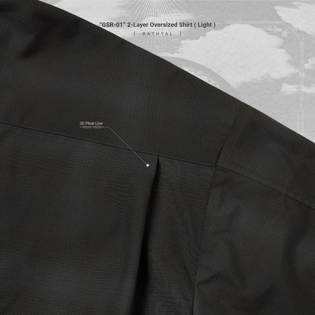 "GSR-01" 2-Layer Oversized Shirt (Light) #MIDNIGHT [GOOPI-24AW-SEP-01]