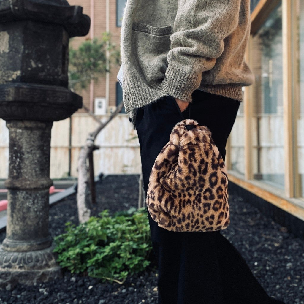 LEOPARD POUCH ( TYPE-3 ) #BEIGE [26FW-WMA-BG20]