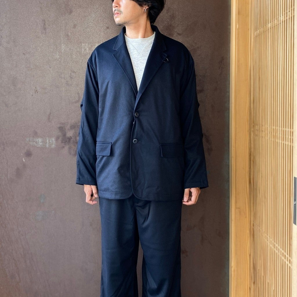 TECH LOOSE 2B JACKET FLANNEL & TECH EASY TROUSERS FLANNEL #D.NAVY [BJ-32026W / BP-39026W]