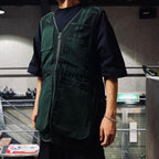 ROPE MESH LONG VEST #GREEN [FSU10241U0001]