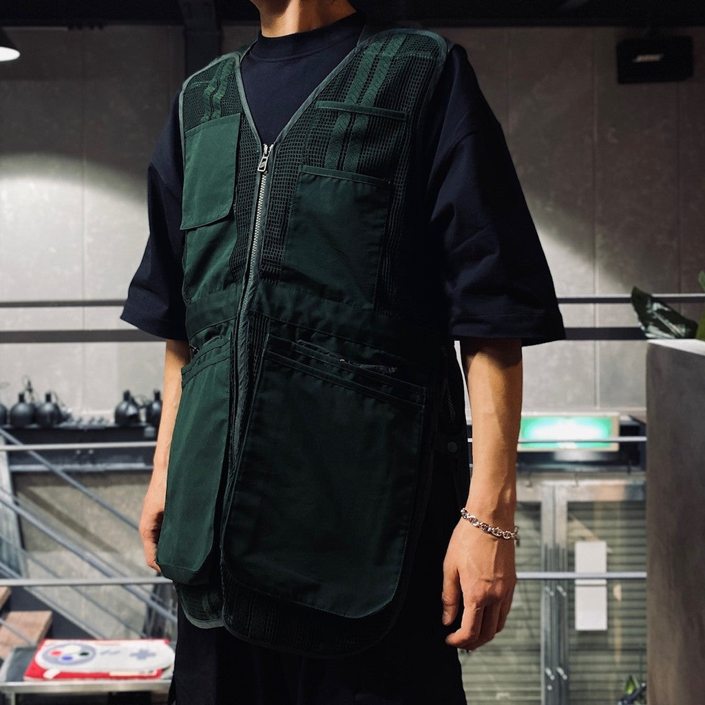 ROPE MESH LONG VEST #GREEN [FSU10241U0001]