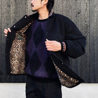 DIAMOND MOHAIR CREW NECK SWEATER #PURPLE [23FW-WMK-KN18]