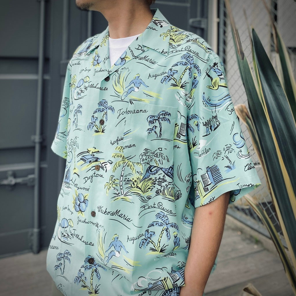 HAWAIIAN SHIRT S/S ( TYPE-2 ) #MINT [25SS-WMS-HI02]