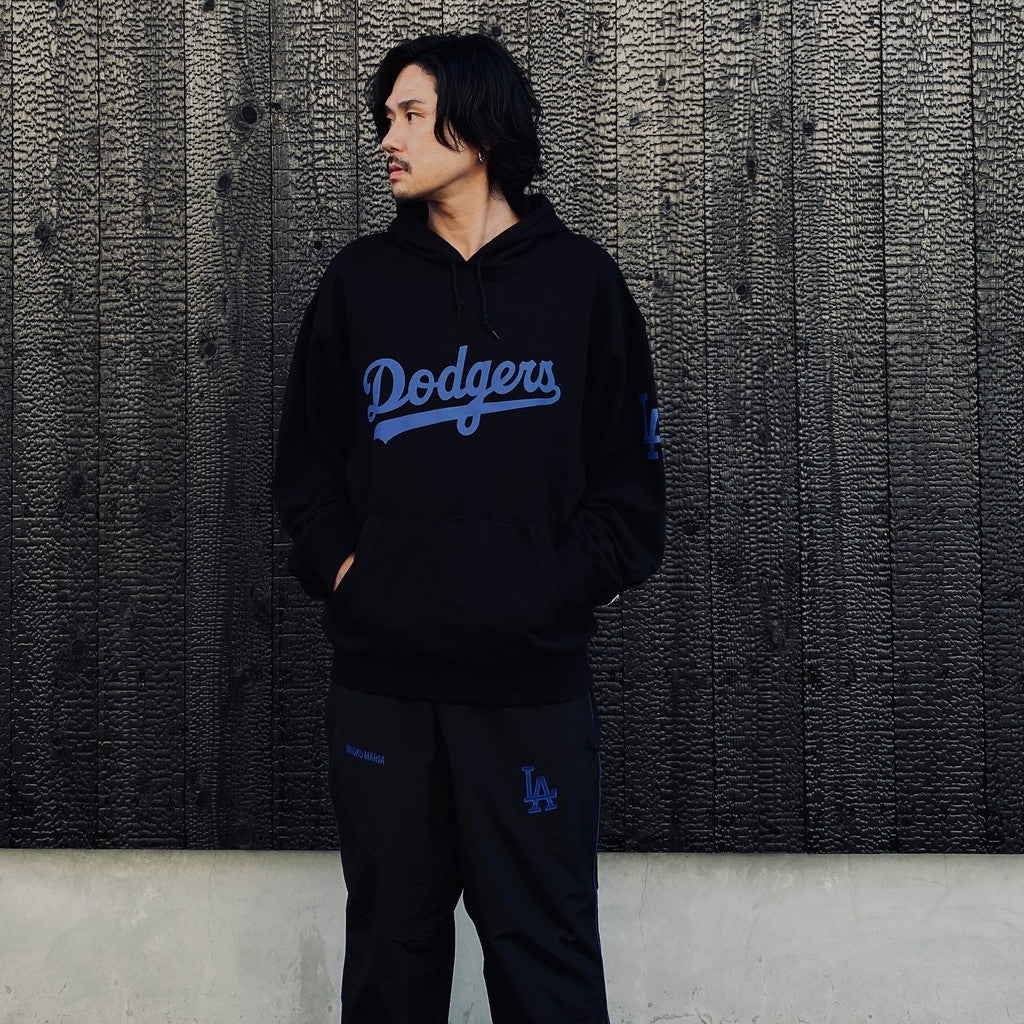 MLB | LA | HEAVY WEIGHT PULLOVER HOODED SWEAT SHIRT ( TYPE-2 ) #BLACK [MLB-WM-SS02]