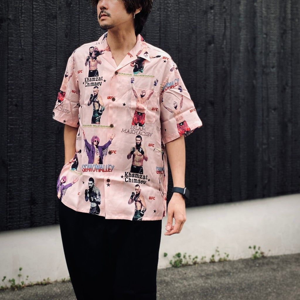 UFC | S/S HAWAIIAN SHIRT ( TYPE-1 ) #PINK [UFC-WM-HI01]