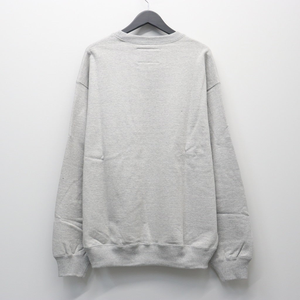 HEAVY WEIGHT CREW NECK SWEAT SHIRT #GRAY [25FWE-WMC-SS03]