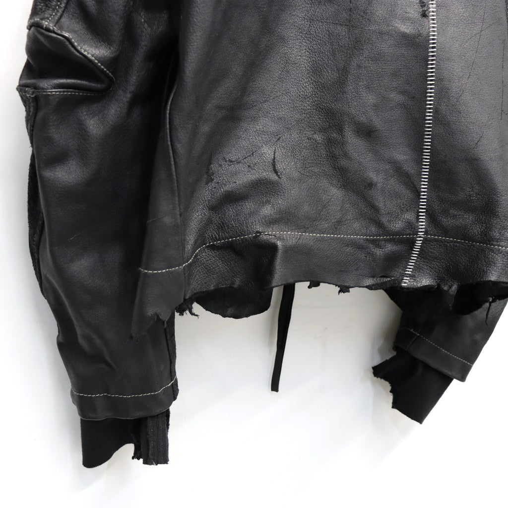 Skin Jacket (VEGETABLE TANNING PIG LEATHER) #BLACK [M-P2-LW1]