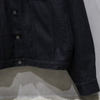 LABEL LOGO 牛仔夾克 #黑色 [FW24-JK07]