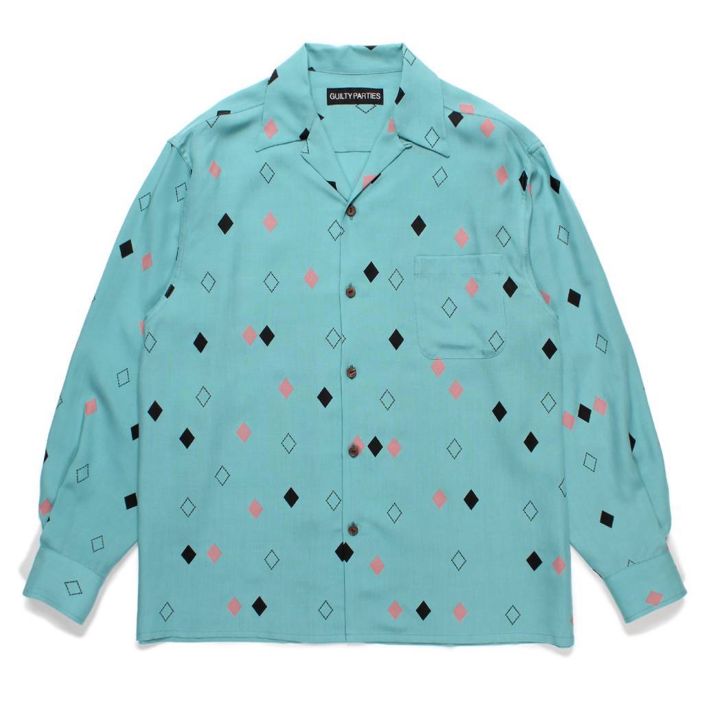 HAWAIIAN SHIRT L/S (TYPE-3) #TURQUOISE [24FW-WMS-HI04]