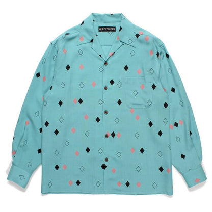 HAWAIIAN SHIRT L/S ( TYPE-3 ) #TURQUOISE [24FW-WMS-HI04]