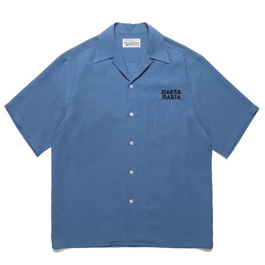 50 寸短袖襯衫 - 類型 2- #藍色 [24SS-WMS-OC05]