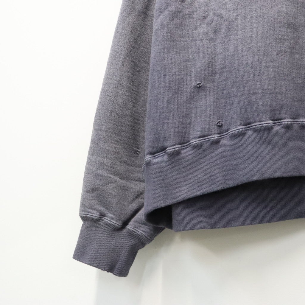 WEATHERED ZIP HOODIE #EGGPLANT [BWU-WZH]