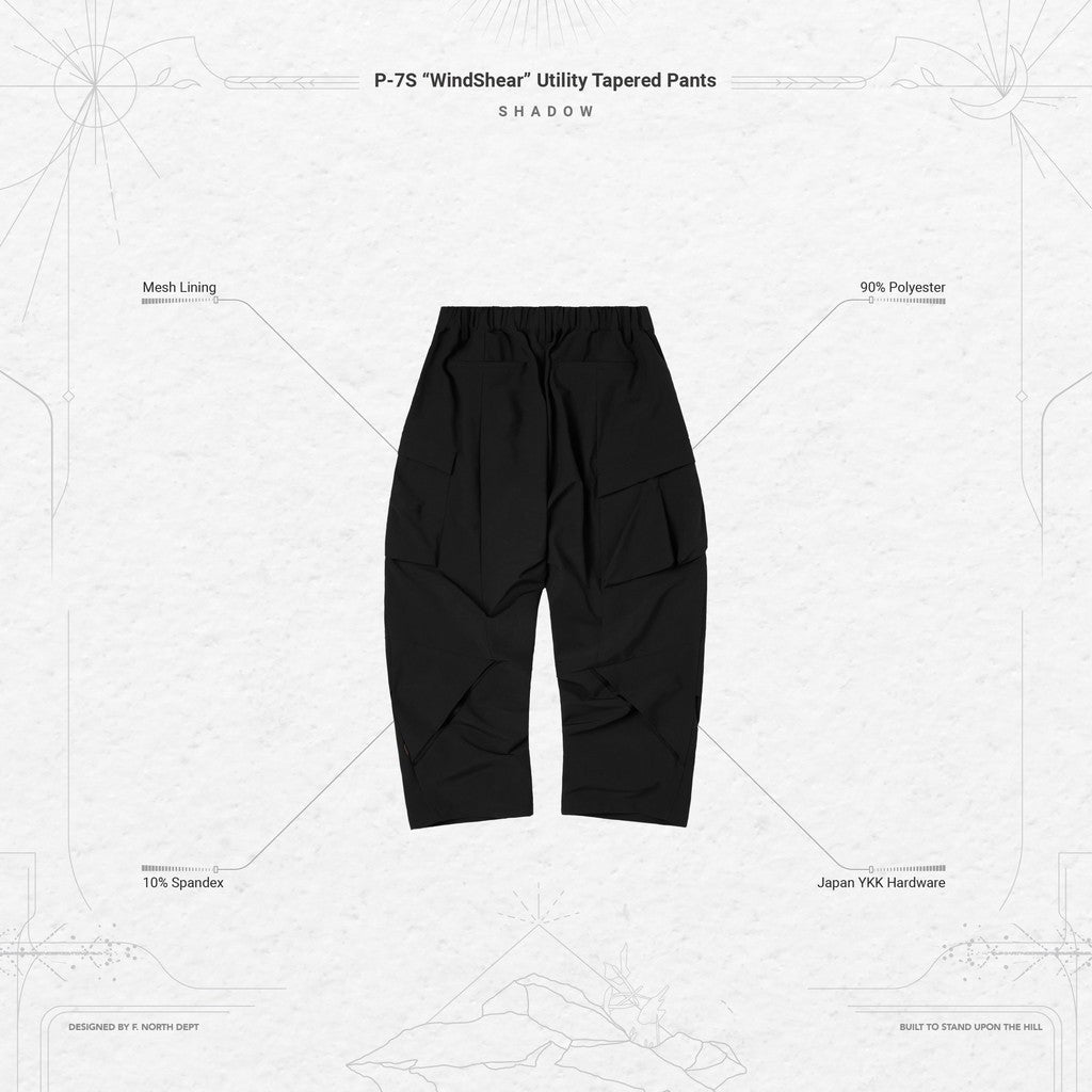 P-7S 「WindShear」 Utility Tapered Pants #SHADOW [GOOPI-24SS-JUN-01]