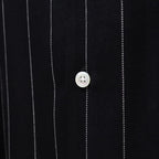 STRIPED OPEN COLLAR SHIRT L/S (TYPE-2) #BLACK [24FW-WMS-OC06]