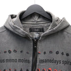 Bootleg Zip Up Hoodie With Damaged (ERROR S) #AGEDBLACK [M-P4-BG8]