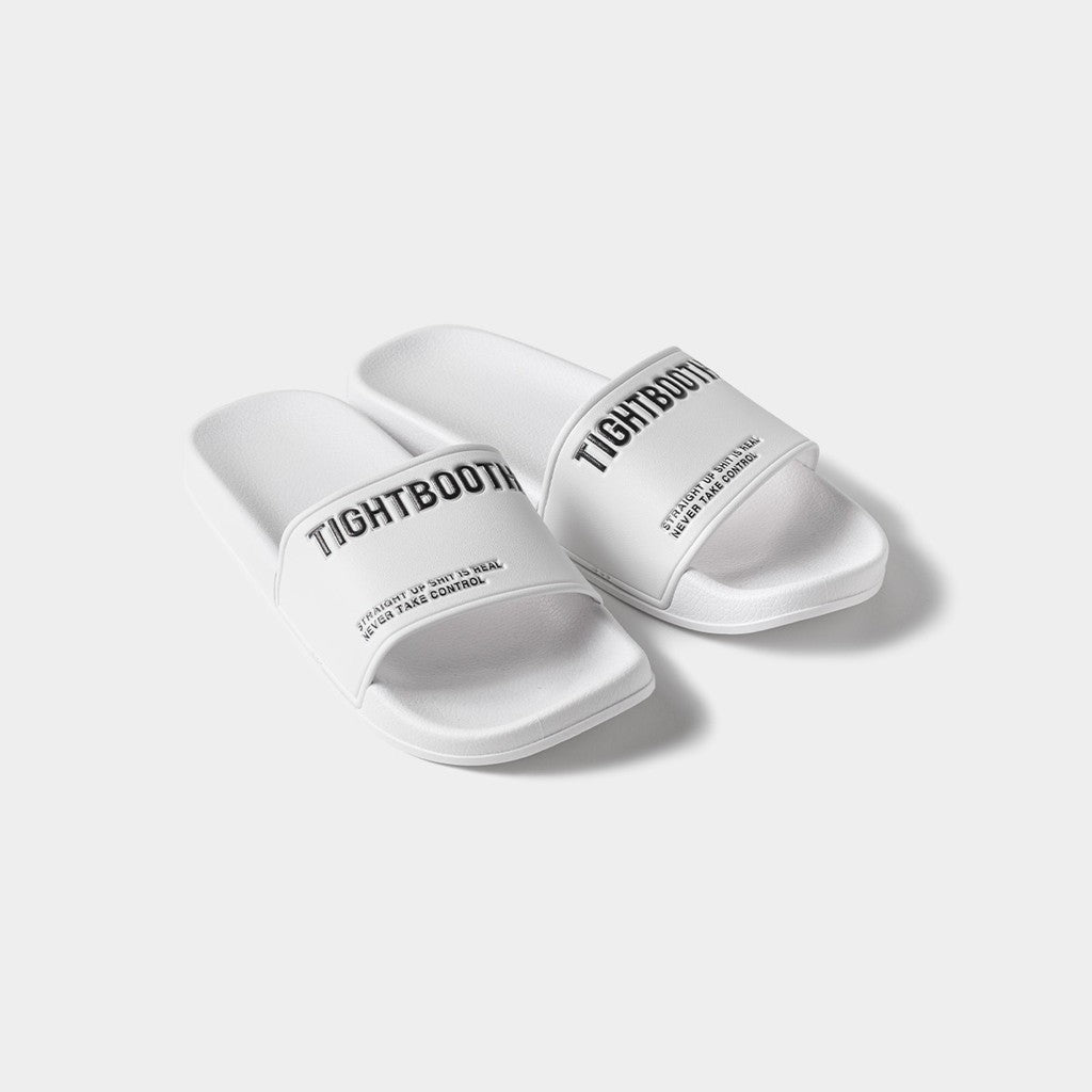 LABEL LOGO SLIDE SANDAL #WHITE [SS24-A20]