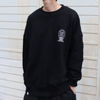 TIGER MATCH EMBLEM CREW SWEAT #Black [25FW_SW04]