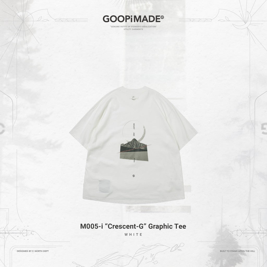 M005-i 「Crescent-G」 Graphic Tee #WHITE [GOOPI-24SS-APR-04]
