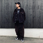 FLOCKY DENIM BALLOON PANTS #Navy [FW26-B10]