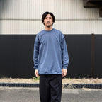TECH DRAWSTRING L/S TEE #SMOKE BLUE [BE-34026]